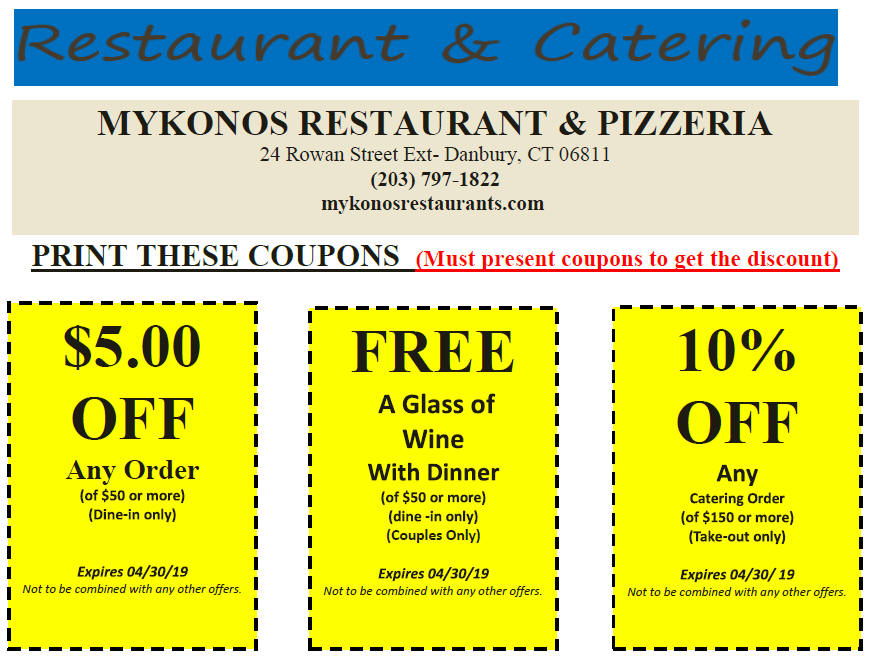mykonos smithtown coupons