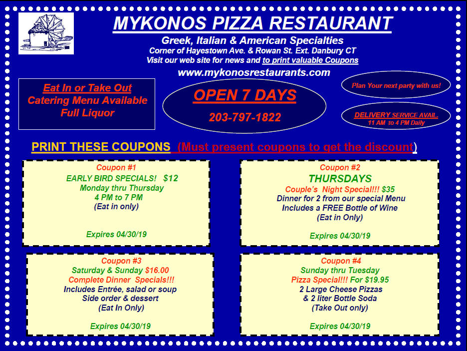mykonos smithtown coupons